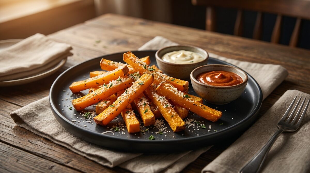 Frites de courge butternut