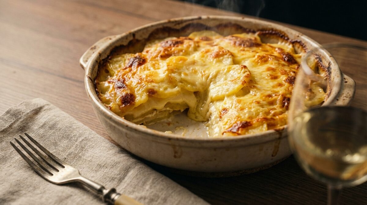 Gratin de pommes de terre au camembert