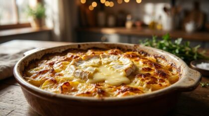 Gratin de pommes de terre au camembert