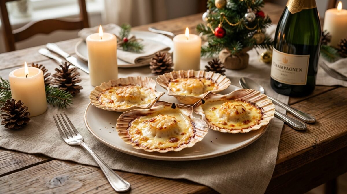 Saint-jacques gratinées