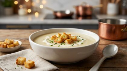 Velouté de chou-fleur et pommes de terre