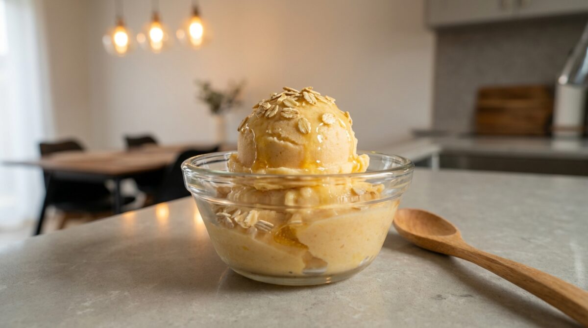 dessert à la mangue et à la banane
