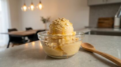 dessert à la mangue et à la banane