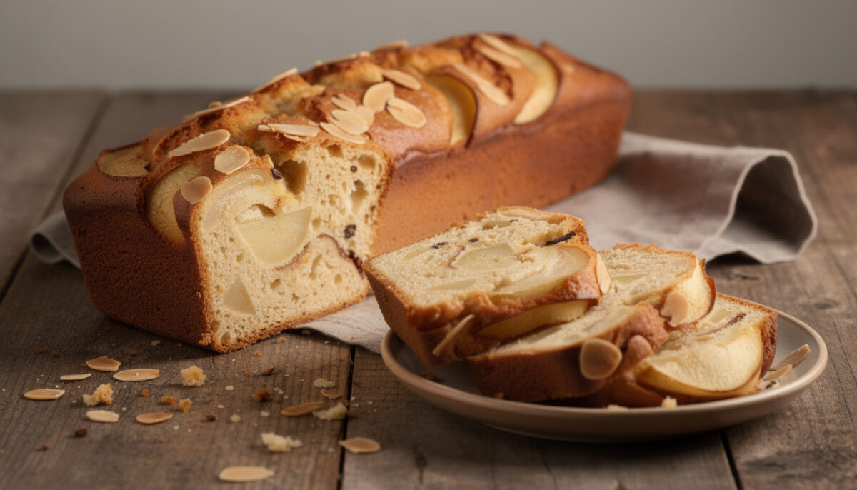 Gâteau express poire amande vanille