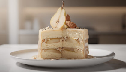 Gâteau express poire amande vanille